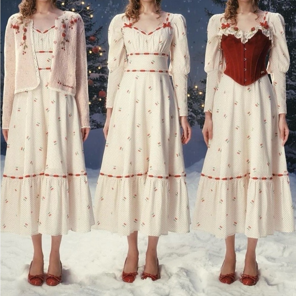 NWT Lacemade Cherry Dress - Picture 4 of 5